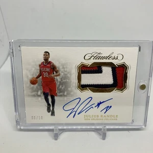 2019 PANINI FLAWLESS JULIUS RANDALL PATCH AUTO GOLD/10🔥 - Picture 1 of 4