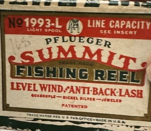 Pflueger Summit 1993-L Fishing Reel w/ Box & Manual USA Vintage Collector Gem - Picture 1 of 14