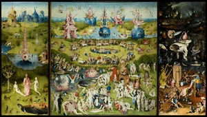 The Garden of Earthly Delights Hieronymus Bosch 1487 Painting Poster Art Print - Picture 1 of 2