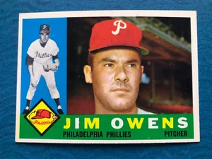 Tarjeta de béisbol 1960 Topps Jim Owens #185 (nm) - Imagen 1 de 2