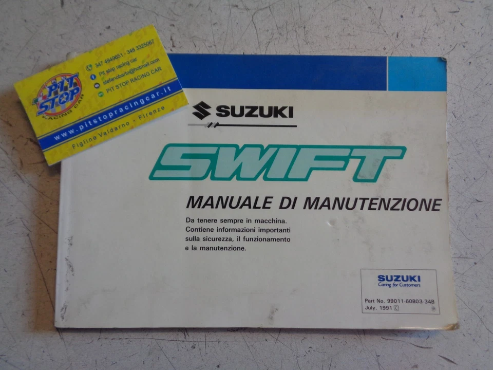 LIBRETTO USO E MANUTENZIONE SUZUKI SWIFT - EDIZIONE  1998 - ORIGINALE - Immagine 1 di 2