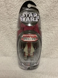 Star Wars Titanium Series Die Cast Series A-Wing Red Micro Ship 2005 Hasbro Toy - Picture 1 of 7