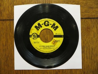Conway Twitty – It's Only Make Believe 1958 MGM K12677 7" Single VG/Generic Foto 1 de 2