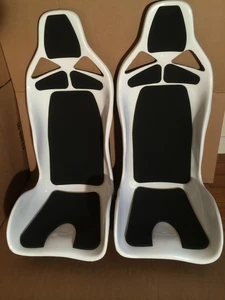GRP/CARBON/KEVLAR/ALUMINIUM CAR SEAT PADS UNIVERSAL for Bucket Seat in BLACK - Picture 1 of 5