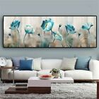 Abstract Blue Flowers Canvas Painting Home Decor Posters & Print Canvas Wall Art