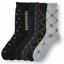 3, 6, 12 Or 18 Pairs Mens Dress Socks Multi Color Print Casual Work Size 10-13