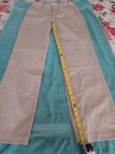 Old navy khaki girls uniform straight size 18 pants - Picture 1 of 7
