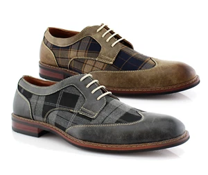Ferro Aldo JULIAN Men's Casual Plaid Brogue Fashion Casual Oxford Shoes - Picture 1 of 15