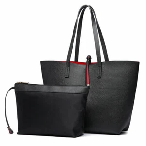 Damen PU-Leder Praktisch Tote Bag Frauen Shopper Schultertasche Umhängetasche - Bild 1 von 22