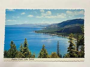 Zephyr Cove Lake Tahoe Nevada Vintage Postkarte gewellter Rand - Bild 1 von 2