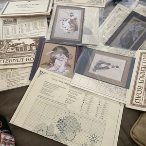 Lot 7 Lavender And Lace Cross Stitch Patterns Angel Of Grace Fairy Godmother - Picture 1 of 7