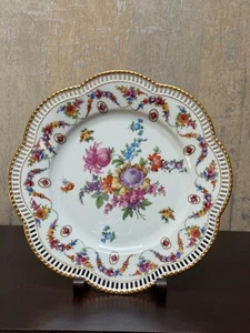 Vintage Ovington NY Schumann Bavaria Dresden Kunst Speiseteller 11" Spitzenrand - Bild 1 von 6