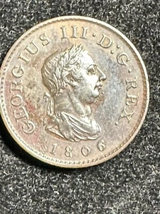 1806 PF 3 Berry George 3rd Half Penny Great Britain - Picture 1 of 4