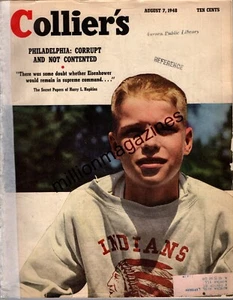 1948 Colliers August 7 - Corrupt Philadelphia; Babe Ruth; Casablanca; Swimming - Picture 1 of 1