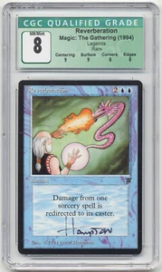 Graded Signed Reverberation CGC 8 Legends Art Justin Hampton MTG Reserved List! - Picture 1 of 2