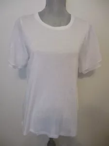 Blusa Michel Kors mediana blanca mezcla de algodón con mangas de campana brillantes transparentes - Imagen 1 de 10