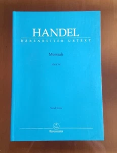 Handel ~ Messiah Vocal Score Barenreiter Urtext HWV56 2011 SC Edition Juilliard - Picture 1 of 13