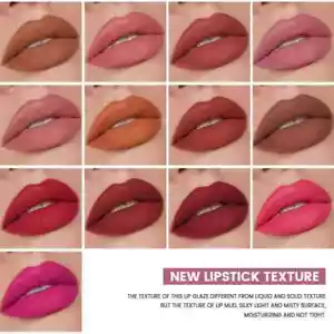 Lápiz labial líquido de terciopelo mate 24 horas antiadherente taza lápices labiales brillo de labios cosméticos - Imagen 1 de 20