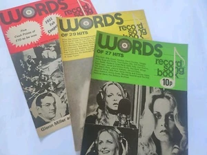 WORDS RECORD SONG BOOK MAGAZINE X 3 - 1976 AND 1974 - PRE-OWNED - Picture 1 of 9