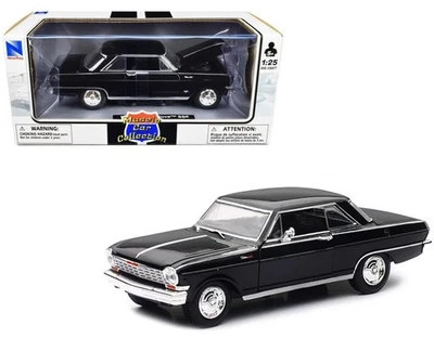 1964 Chevrolet Nova SS 1/25 Scale Diecast Car Model by Newray - BLACK w/ BOX - Image 1 of 4