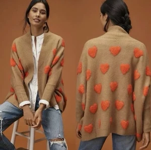 Anthropologie Boucle Heart Cardigan Sweater (One Size) - NWT - Picture 1 of 6