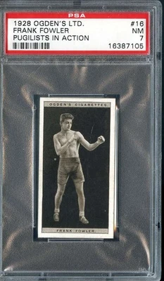 1928 OGDENS PUGILISTS IN ACTION #16 FRANK FOWLER PSA 7 *DS13073 - Image 1 of 2