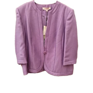 JACQUES VERT Jacket Size 22 Purple Occasion Tailored Wedding Single Breasted - Picture 1 of 8