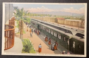Santa Fe Limited Needles California El Garces Hotel printed Fred Harvey Phostint - Picture 1 of 2