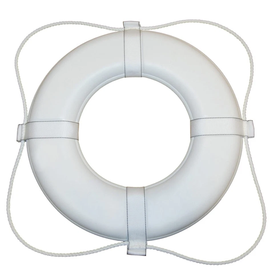 Adult 30" Diameter Closed Cell Foam Ring 32lb Buoyancy PFD w/White Grab Line - Image 1 of 1