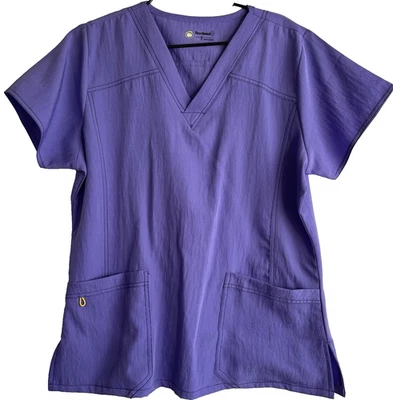 Blusa Médica WONDERWINK Four 4 Elástica Lavanda Mujer Grande Bolsillos Cuello en V Foto 1 de 4