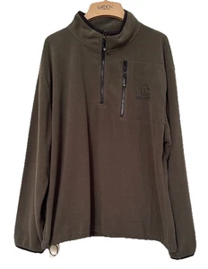 DUCKS UNLIMITED 1/4 Cremallera Para Hombre XL Verde Vellón Bordado Logo Caza/Senderismo - Imagen 1 de 12