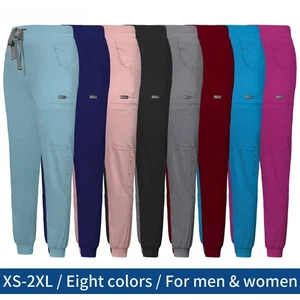 Scrub Jogger Pant Women Medical Nurse Work Bottoms Slim Fit Stretch Nursing Pant - Picture 1 of 32