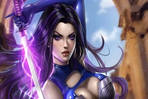Psylocke Katana 2"x3" Pin Botón Insignia - Imagen 1 de 2