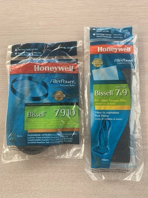 Filtros de vacío Honeywell H11005 y correas H31007 Bissell estilo vertical 7 o 9 NUEVO Foto 1 de 4
