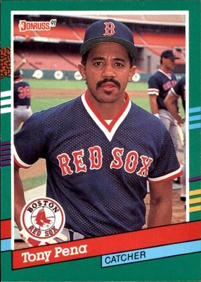 Tony Pena 1991 Donruss #456 Boston Red Sox FREE SHIPPING AutographDen - Image 1 of 2