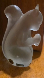 REIJMYRE SCHWEDEN KRISTALL HANDGEFERTIGT KUNSTGLAS MATTIERTES EICHHÖRNCHEN VINTAGE 4,5" MASSIV - Bild 1 von 2