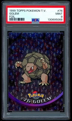 1999 Pokemon GOLEM Topps TV Series 1 HOLO FOIL Black Logo Set Card 76 PSA 9 MINT - Image 1 of 4