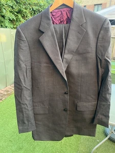 Men's Racing Green 2-Piece Suit 100% Wool, Chest Measures 42", W36, Grey (V21/3) - Picture 1 of 8