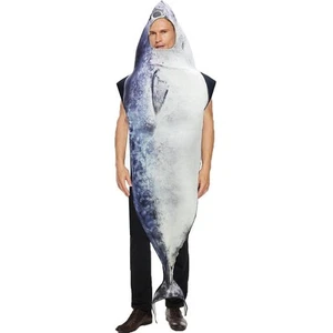 Fish Costume Funny Portable Reusable Slip on Comfortable for Women Men Outfit - Picture 1 of 7