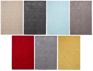 Modern Arabesque Rug 100% Acrylic Hand Tufted Trellis Pattern Mat Home Décor - Picture 1 of 14