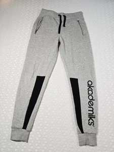 Akademiks Pants Mens M Gray Joggers Drawstring Pockets Tapered Pants Medium - Picture 1 of 11