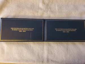 Statehood Quarter 24 KT. Gold Plated in Nice Cases w COA - Picture 1 of 6