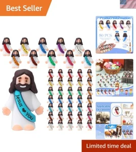 50 Pcs Mini Jesus Figures - Vibrant Easter Decoration & Religious Party Favors - Picture 1 of 8