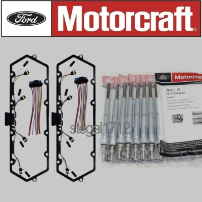Powerstroke Diesel Valve Cover Gaskets Harness & Glow Plug For 1998-03 7.3L OEM - Image 1 of 4
