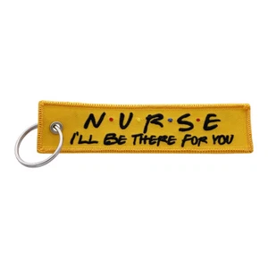 Nurse Funny Keychain Key Tag - Cars, Bikes, Luggage, Bags (Orange) - Foto 1 di 1