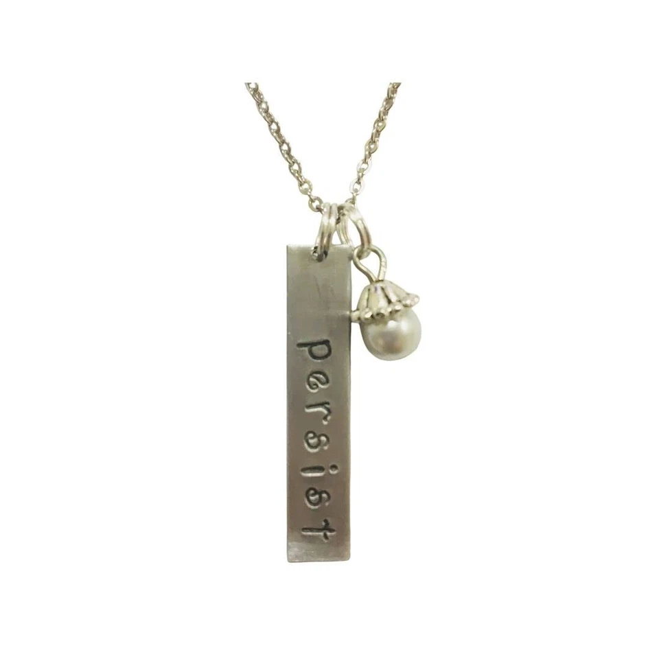 Persist (nevertheless, she persisted) Democrat Feminist Necklace, FREE SHIPPING - Image 1 of 1