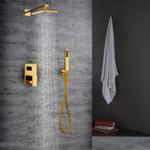 Grifo mezclador de cabezal de lluvia para ducha de mano para baño grifo de baño soporte de manija de pared - Imagen 1 de 11