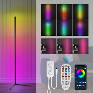 LED Stehleuchte 7W Farbig Farbwechsel Stehlampe RGB Eckleuchte Ecklampe bunt - Bild 1 von 9