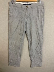 Tommy Hilfiger Mens W30 L30 Grey Pin Stripe Casual Pants - Picture 1 of 7
