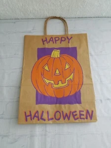 Vintage Papier Halloween Tasche Garven Inc. JackoLantern Kürbis Trick oder Leckerbissen Tasche - Bild 1 von 6
